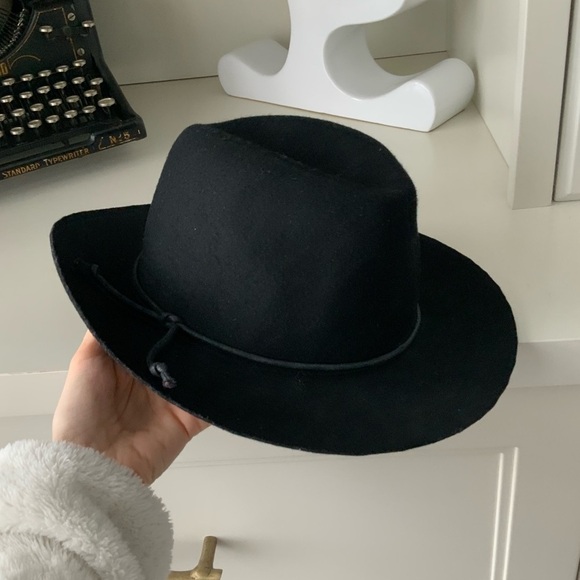 TARGET Brand Black Felt Wool Floppy Fedora Wide Brim Hat Women’s Size 21 inch - Picture 16 of 16